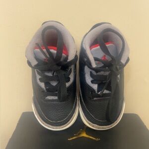 Nike Kids Black and White Sneakers with Red Accents